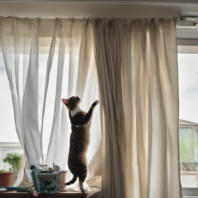 Consejos para enseñar a tu gato a no trepar por las cortinas