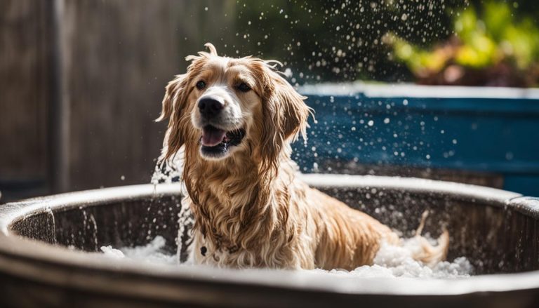 perro, baño, secarse, sacudirse
