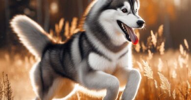 Un Husky Siberiano en pleno ejercicio, mostrando su energía y vitalidad