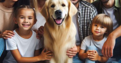 Golden Retriever en familia