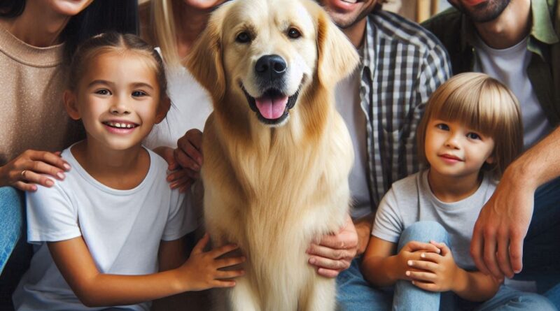 Golden Retriever en familia