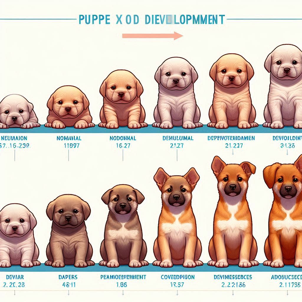 Etapas del desarrollo del cachorro: desde la fase neonatal hasta la adolescencia.