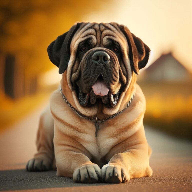 Mastín Inglés disfrutando de una caminata tranquila
