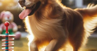 Golden Retriever adulto jugando al aire libre