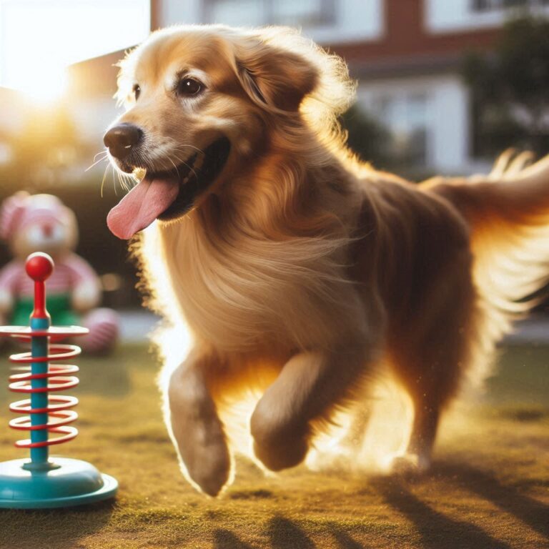 Golden Retriever adulto jugando al aire libre
