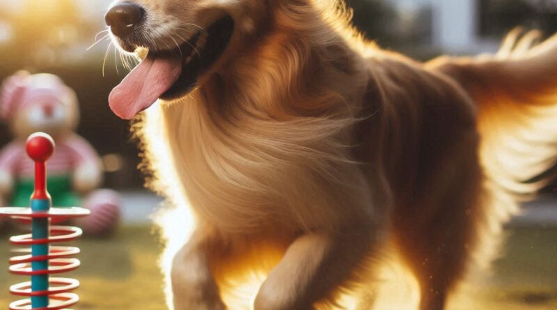 Golden Retriever adulto jugando al aire libre