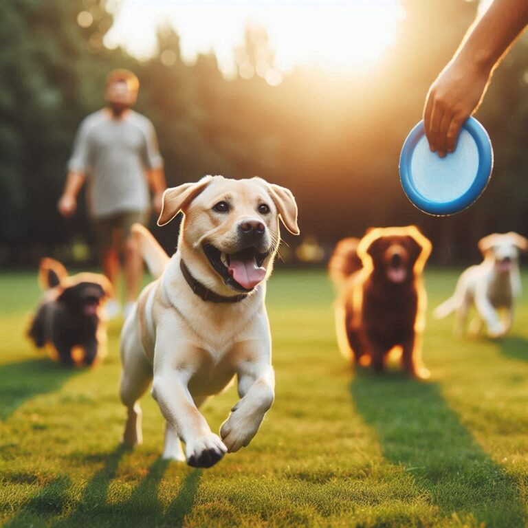 Labrador Retriever haciendo ejercicio diario