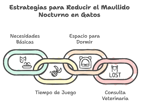 Estrategias para reducir los maullidos nocturnos en gatos