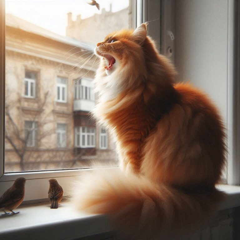 imagen de un gato maullando