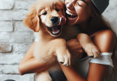 Perro lamiendo la cara de su dueño