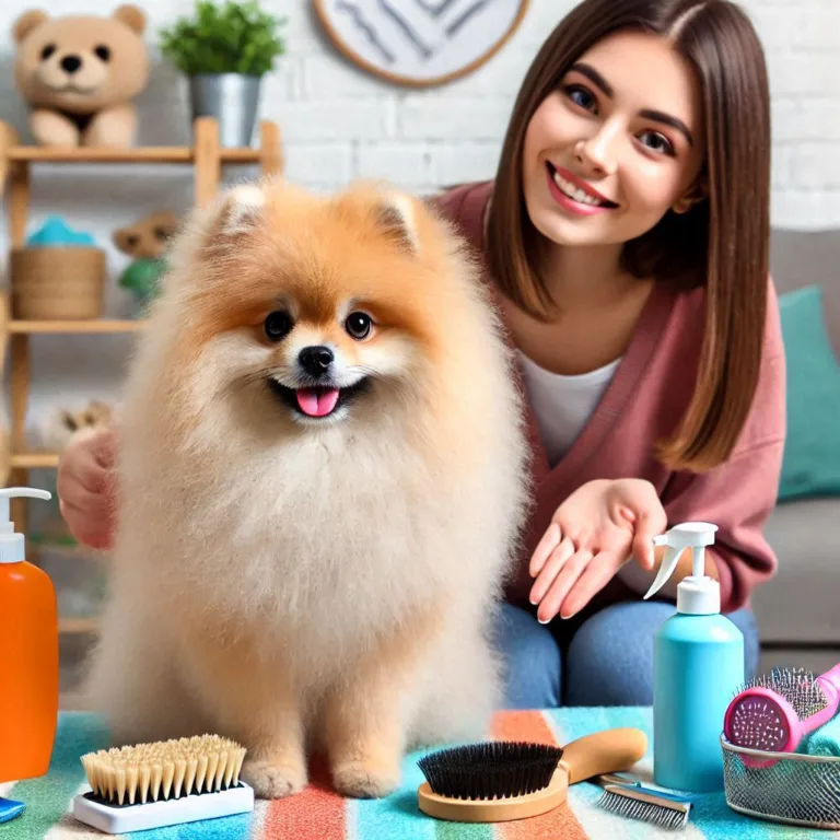 Cómo cuidar el pelo de un perro Pomerania
