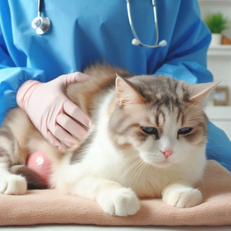 un gato con una leve