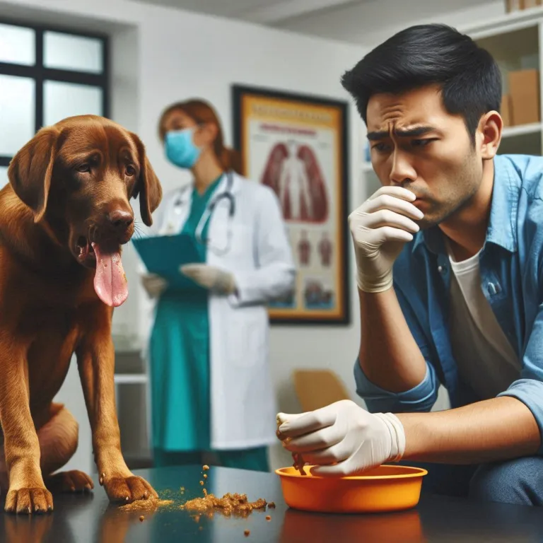 Vómito marrón en perros: causas y tratamiento